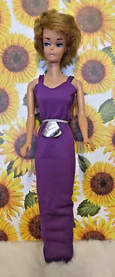 Vintage Gorgeous Barbie Clone Doll Clothes Purple Dress • $11.99