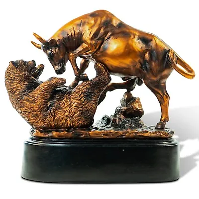 Bull And Bear Statue Wall Street Bull Statue Stock Market Gifts For Men Gifts • $64.99