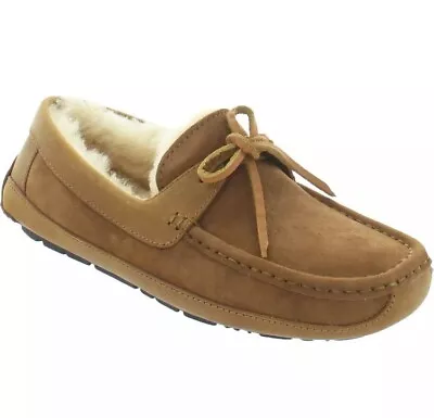 UGG Men’s  Byron Suede Wool Slip On Moc Loafer Slipper 7 5102A M Chestnut In Box • $39