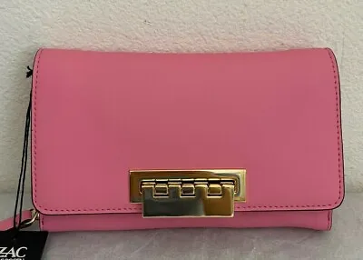 NWT ZAC ZAC POSEN Eartha Leather Crossbody Bag $325 BUBBLE GUM Original Packagin • $69.99