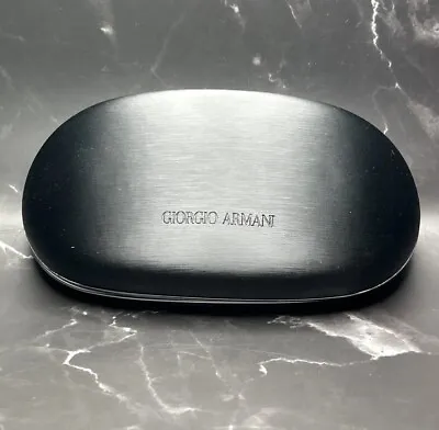 Giorgio Armani Eyeglasses Black Large Hard Case Clamshell Authentic Designer NEW • $14.29