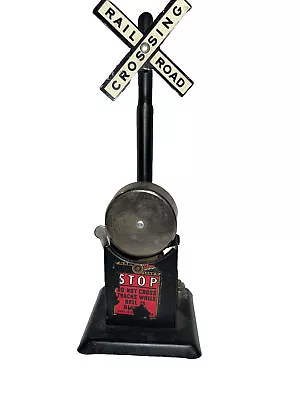Marx LinesRailroad Crossing Signal. 8”x3” Not In Perfect Condition • $9.99