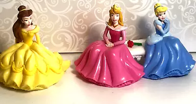 Disney Princess Sitting PVC Figure 3  Cake Topper Decopac Lot Of 3 Figures • $14.45