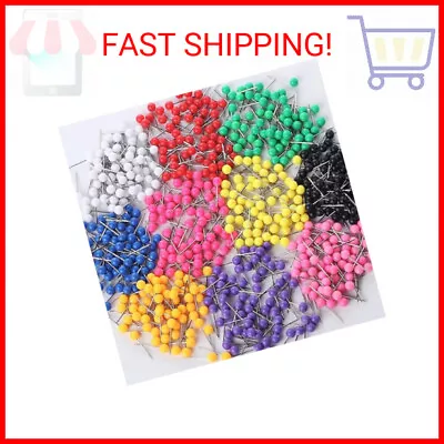Mr. Pen- Map Pins For Cork Board 600 Pack 10 Colors Straight Pins With Colore • $9.46