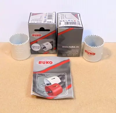 (2) New Ruko 1 11/16  (43 Mm) Fine Tooth Hole Saw HSS Bi-Metal Free Shipping • $17.50