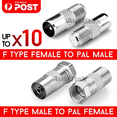 $5.35 • Buy F-Type Male To PAL Female Socket TV Antenna Cable Connector Adaptor RG6 Adapter