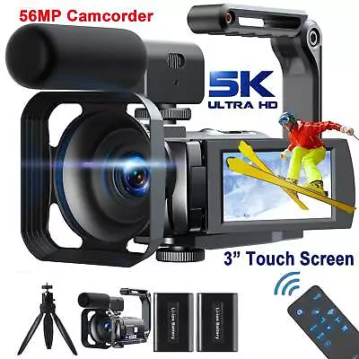UHD 5K Video Camera Camcorder 16X Digital 56MP For YouTube Touch Screen Vlogging • $189.99