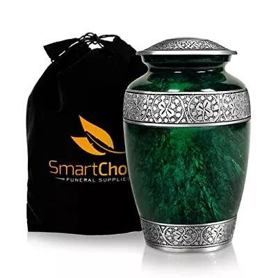 Cremation Urn For Human Ashes “ Handcrafted Funeral Memorial Urn Green Adult • $93.38