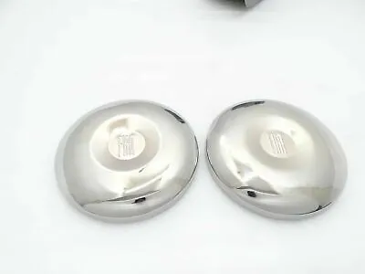 Vintage Fiat Car 9  Center Wheel Hub Caps/Cover Chromed Steel X2 Caps  • $130.58