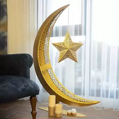 3D Metal Crescent Moon Islamic Decor - WAMH110 • $495