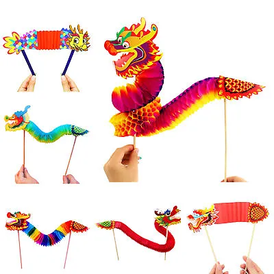 DIY Craft Kit Chinese Paper Dragon Puppet Kids Chinese New Year Toy Gift  • £6.15