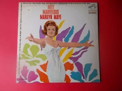 Marilyn Maye Meet Marvelous Deep Groove Mono Lp • $10.99