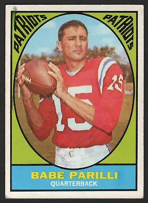 Babe Parilli 1967 Topps AFL Base Card #2 Patriots All-Star Quarterback • $7.50