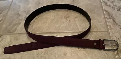 Wills Sport Italian Leather Belt 40-42 Burgundy 1.25  Wide Suede • $19.99