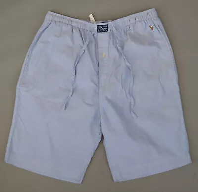 Mens Pale Blue Polo By Ralph Lauren Summer Shorts Size L W 34  L 7.5 . • £12.99