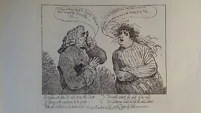 £60 • Buy 1784 / 1825 Satirical Print - The Incurable - Thomas Rowlandson