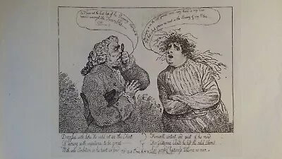 £60 • Buy 1784 / 1825 Satirical Print - The Incurable - Thomas Rowlandson