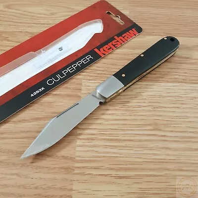 Kershaw Culpepper Folding Knife 3.25  7Cr17MoV Steel Clip Blade Black G10 Handle • $23.49