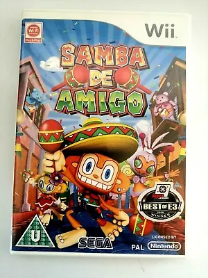 Samba De Amigo Nintendo Wii UK PAL (Complete With Manual) **FREE POSTAGE** • £3.99