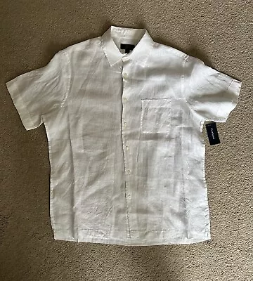New With Tags CLUB ROOM Men’s 100% Linen Shirt Size Large • $15