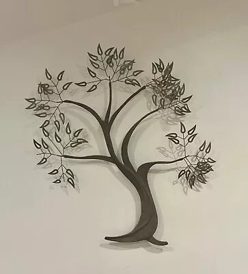 Beautiful Vintage Mid-Century Metal Wall Sculpture Twisted Metal Tree Of Life • $499