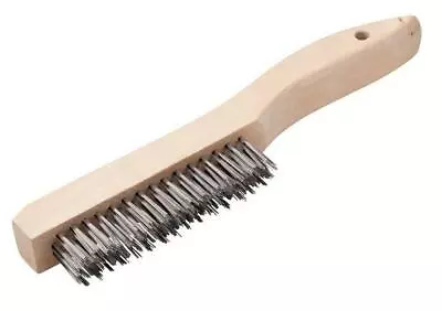 10  Wood Shoe Handle Steel Wire Bristle Brush Scratch Welding Scraper Remover • $10.31