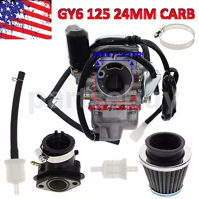 PERFORMANCE GY6 Carburetor 24mm GY6 150cc 250cc Moped Scooter KF Carb Carburetor • $30.92