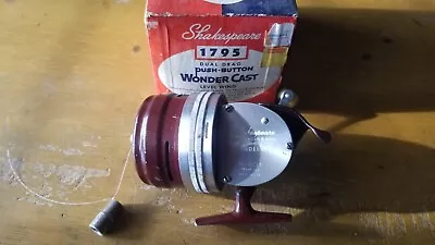 Vintage Shakespeare Wonder Cast No. 1795 EF Dual Drag Reel Date Code 1965 W/Box • $32