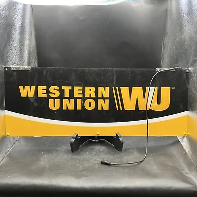 Vintage Western Union Light Up Sign Hanging 25  X 9 1/2” • $48.60