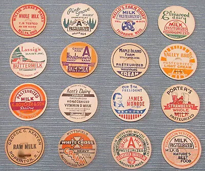 Lot Of 16 Vintage Milk Dairy Bottle Caps All Different Lot K • $4.98