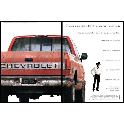 1994 Chevy Silverado Pickup Truck 2 Page Vintage Print Ad Muddy Tailgate Art • $10.97