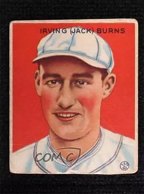 1933 Goudey Big League Chewing Gum R319 Irving (Jack) Burns #198 Rookie RC • $0.99