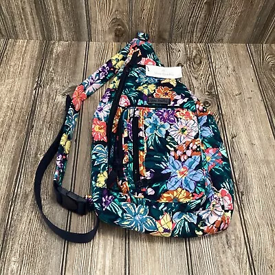 Vera Bradley ~   Kauai Floral  ~ Essential Sling Backpack ~ NWT • $49.95