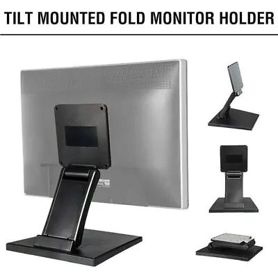 10in-27in Tilt Mounted Fold Monitor Holder Vesa Lcd Display Press Screen Stand • $21.49
