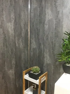 Loft Concrete Grey Bathroom Wall Panels Shower Wet Wall PVC Kitchen Cladding • £0.99