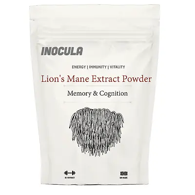 Organic Lions Mane Mushroom Powder(Hericium Erinaceus). Lab Tested. 100% Natural • £24.99