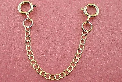 £19.20 • Buy 9ct Gold Chain Extender / Safety Chain Bracelet Necklace 1  To 8  Two Bolt Rings