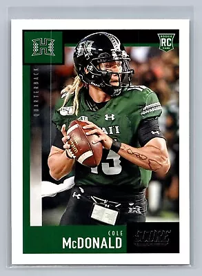 2020 Score #355 Cole McDonald  Hawaii Rainbow Warriors Rookie • $1.40