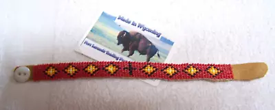 Hand Made Beaded Bracelet Rendezvous Black Powder Mountain Man 100 • $26