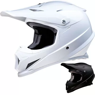 Z1R Rise Solid Mens Off Road Dirt Bike DOT ECE Snowmobile Motocross Helmets • $89.95