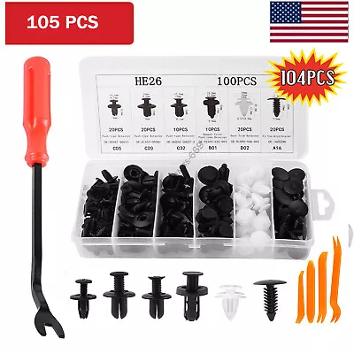 For Mazda 100x Push Pin Rivet Bumper Door Trim Panel Retainer Clip Fastener Kit • $9.99