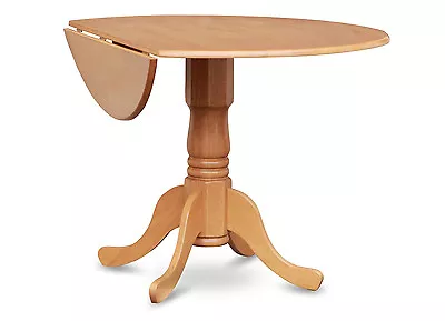 42  Round Dublin Dinette Kitchen Dining Drop-leaf Table In Several Finishes • $199