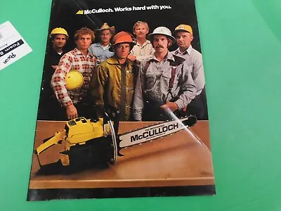 ORIGINAL MANUAL FOR McCULLOCH CHAINSAW BROCHURE   ---   BOX 6204 K • $15