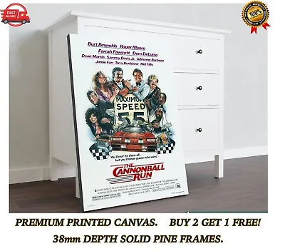The Cannonball Run Classic Movie Large CANVAS Art Print Gift A0 A1 A2 A3 A4 • £63