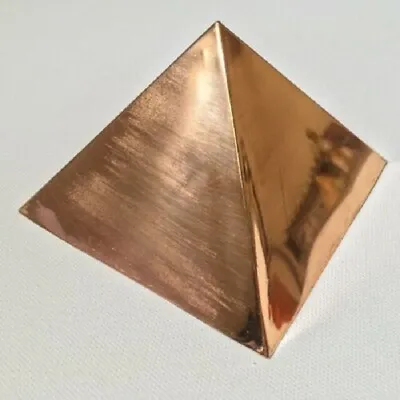 SALE OF 2 PCS 3x3 Inch Tall  Copper Plain Meditation Pyramid Size FOR WEALTH  • $17.43