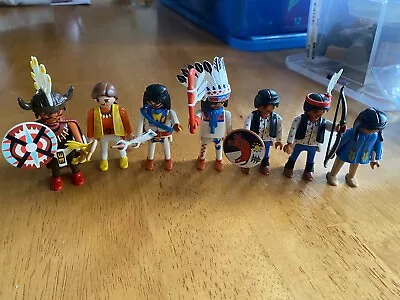 Playmobil Bundle - Native American Indian Figures / NA Dress & Accessories • £4.99