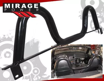 For 90-05 Mazda Miata MX-5 Dual Hoop Rear Roll Bar Cage Brace Black T-304 Steel • $85.99