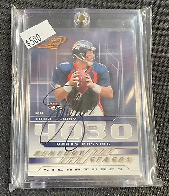 2001 Donruss Quantum Leaf John Elway Century Season Autograph Auto 11/21 • $499.95