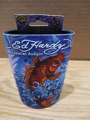 Ed Hardy Sleeve Tattoo Koi Fish Can Cooler Neoprene Koozie Christian Audigier • $16.99