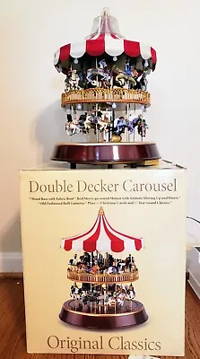 Mr. Christmas Double Decker Carousel Lights & Music 2007 IN BOX ROTATES • $174.99